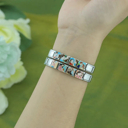Vintage Pop Art People, Pets & Joyful Moments Italian Charms — Life Scene Bracelet Links