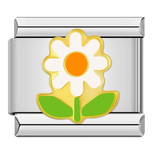 Flowers Themed charms silver