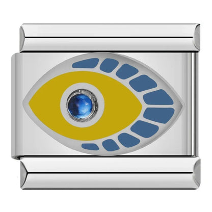 Evil Eye Italian Charms — Hamsa, Mascara Lash, Sun, Heart & Colourful Eye Bracelet Links