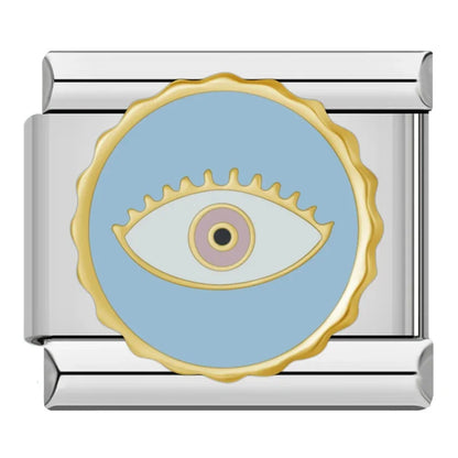 Evil Eye Italian Charms — Hamsa, Mascara Lash, Sun, Heart & Colourful Eye Bracelet Links