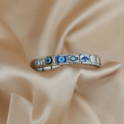 Evil Eye Italian Charms — Hamsa, Mascara Lash, Sun, Heart & Colourful Eye Bracelet Links