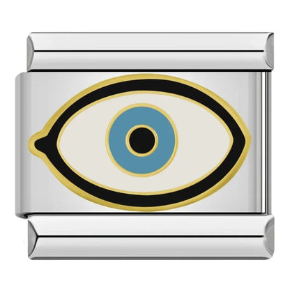 Evil Eye Italian Charms — Hamsa, Mascara Lash, Sun, Heart & Colourful Eye Bracelet Links
