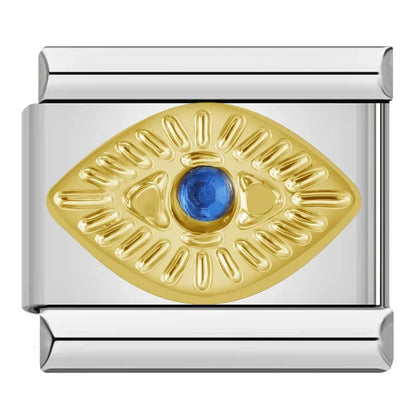 Evil Eye Italian Charms — Hamsa, Mascara Lash, Sun, Heart & Colourful Eye Bracelet Links