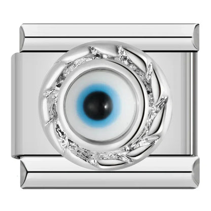 Evil Eye Italian Charms — Hamsa, Mascara Lash, Sun, Heart & Colourful Eye Bracelet Links