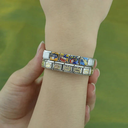 Music Italian Charms — Guitar, Piano, Notes & Musical Design Bracelet Links