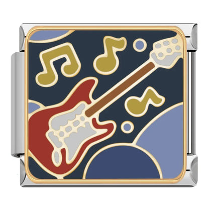 Music Italian Charms — Guitar, Piano, Notes & Musical Design Bracelet Links