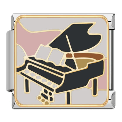 Music Italian Charms — Guitar, Piano, Notes & Musical Design Bracelet Links