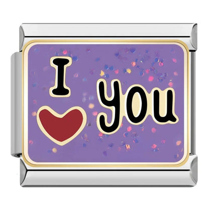 Purple-Themed Italian Charms — Amethyst Heart, Daisy, Star, Goddess & More Bracelet Links