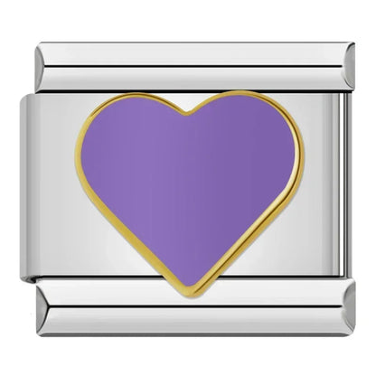 Purple-Themed Italian Charms — Amethyst Heart, Daisy, Star, Goddess & More Bracelet Links
