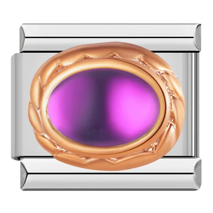 Purple-Themed Italian Charms — Amethyst Heart, Daisy, Star, Goddess & More Bracelet Links