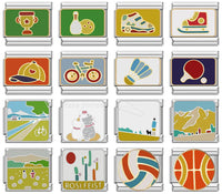 Sports & Outdoor Adventures Italian Charms — Running, Cycling, Tennis, Hiking & More