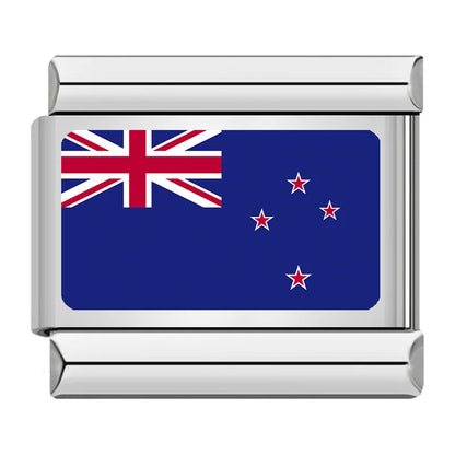 World National Flag Italian Charms — Bulgaria, Chile, Greece, Morocco, New Zealand, Portugal & More
