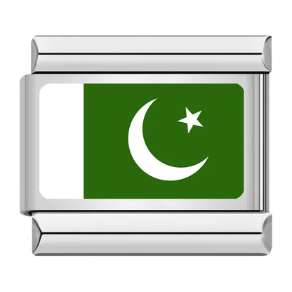 World National Flag Italian Charms — Bulgaria, Chile, Greece, Morocco, New Zealand, Portugal & More
