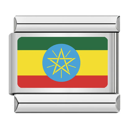 World National Flag Italian Charms — Bulgaria, Chile, Greece, Morocco, New Zealand, Portugal & More
