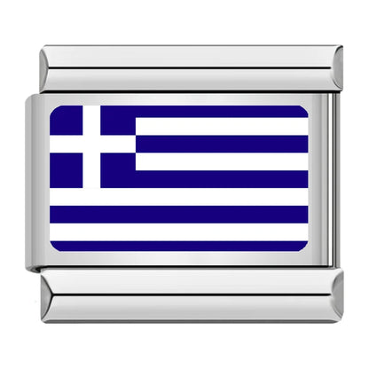 World National Flag Italian Charms — Bulgaria, Chile, Greece, Morocco, New Zealand, Portugal & More