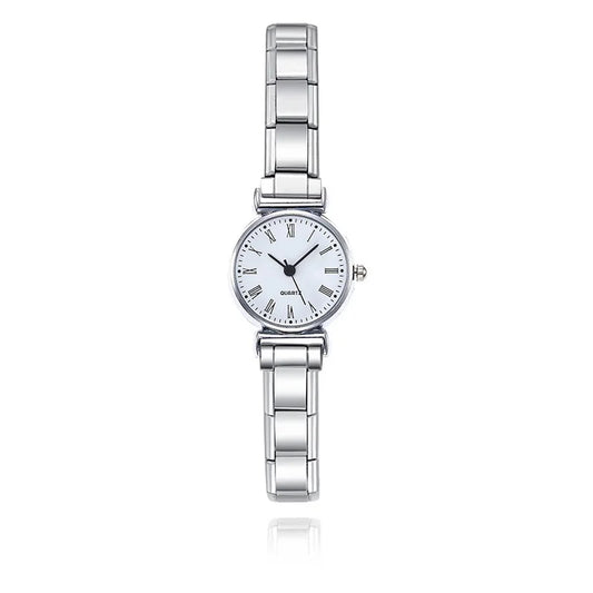 Roman Numerals White Black Watch