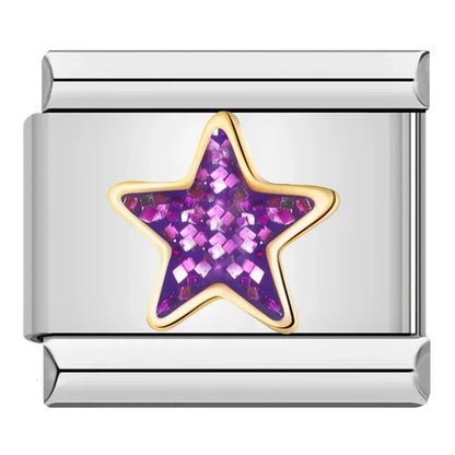 Star & Planet Italian Charms — Saturn, Shooting Stars, Galaxy & Cosmic Bracelet Links
