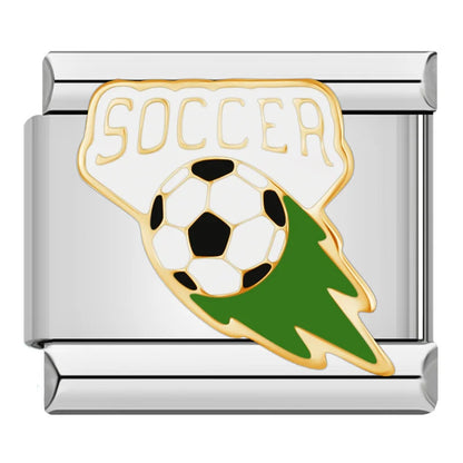 German Heritage & Football Italian Charms — Oktoberfest, Beer, Pretzel, Eagle & Soccer Links