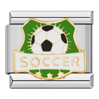 German Heritage & Football Italian Charms — Oktoberfest, Beer, Pretzel, Eagle & Soccer Links