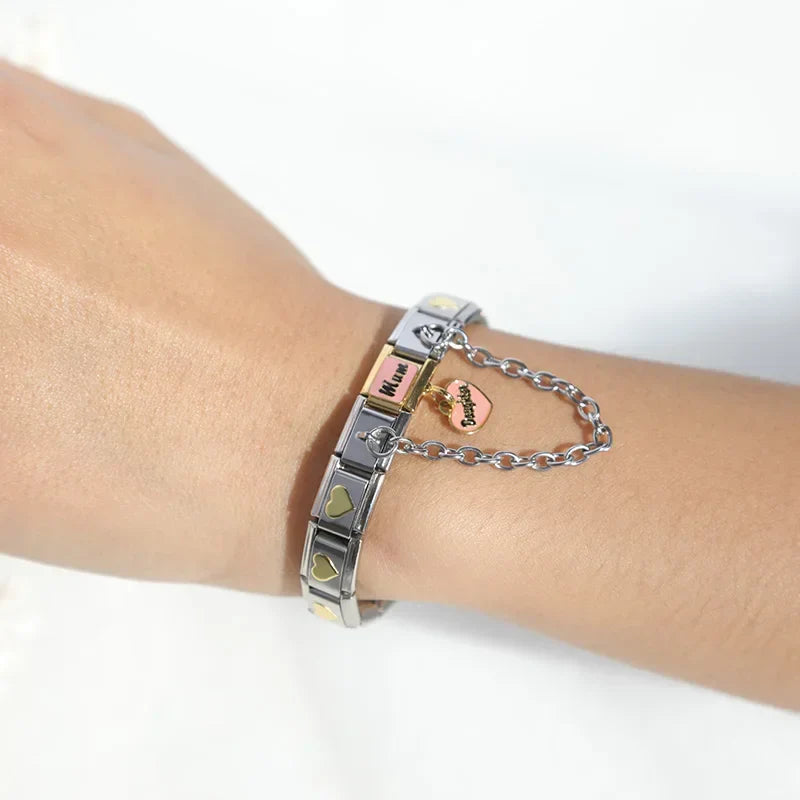 Stainless Steel Bracelet Mum Daughter  G67-7
