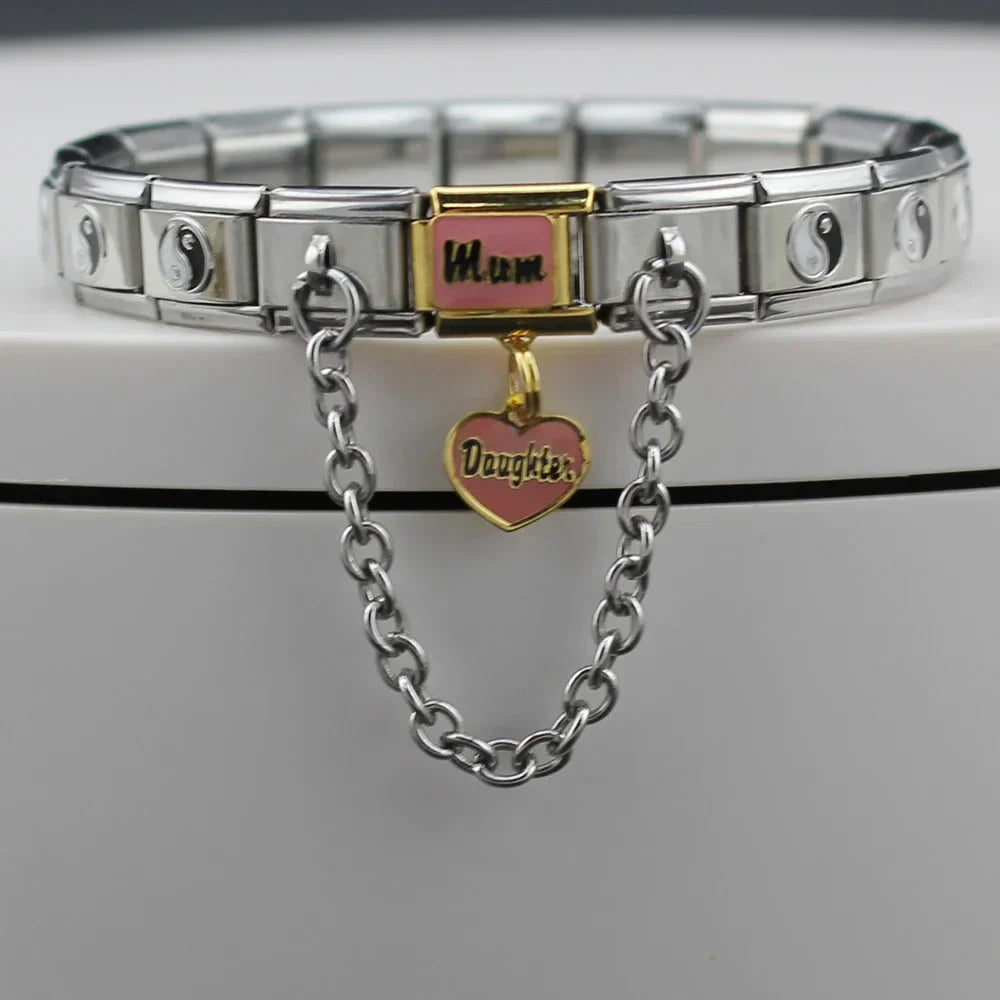 Stainless Steel Bracelet Mum Daughter  G67-7