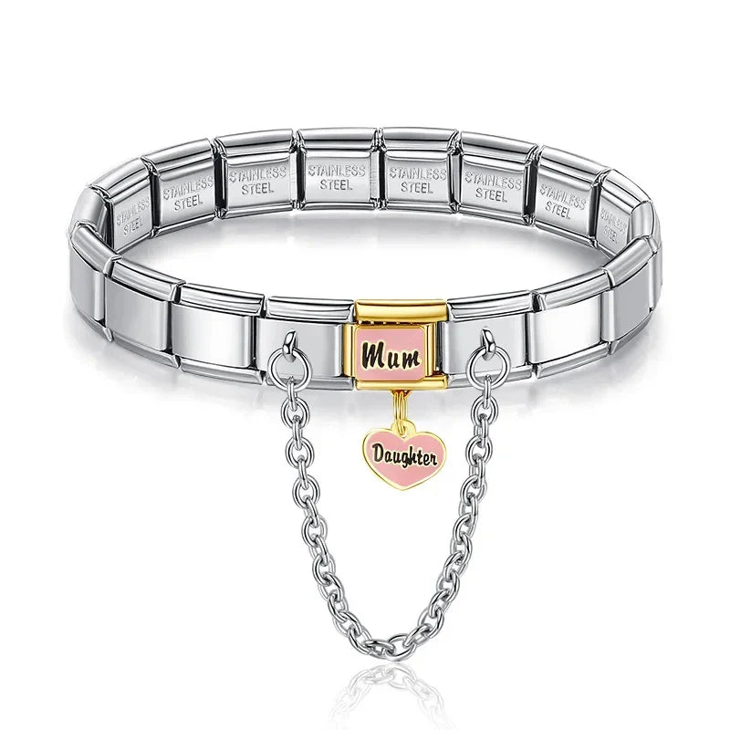 Stainless Steel Bracelet Mum Daughter  G67-7