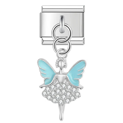 Enamel Cat Face & Kitten Dangle Charm for Charm Bracelets