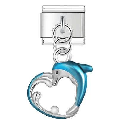 Enamel Cat Face & Kitten Dangle Charm for Charm Bracelets
