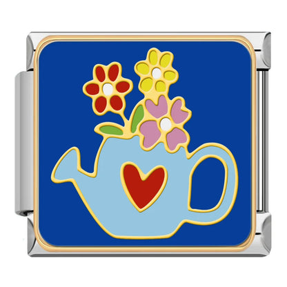 Lucky New Year & Celebration Italian Charms — NEW YEAR, Fireworks, Lucky Cat, Lucky Girl & Cheers