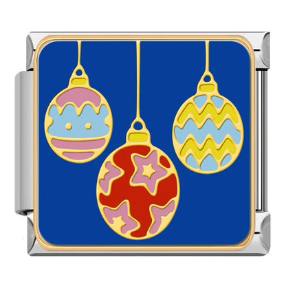 Lucky New Year & Celebration Italian Charms — NEW YEAR, Fireworks, Lucky Cat, Lucky Girl & Cheers