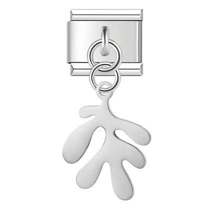 Modern Art Cutout Dangle Charms in Silver & Gold