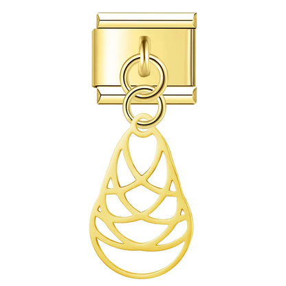 Modern Art Cutout Dangle Charms in Silver & Gold