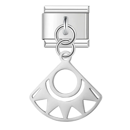 Modern Art Cutout Dangle Charms in Silver & Gold