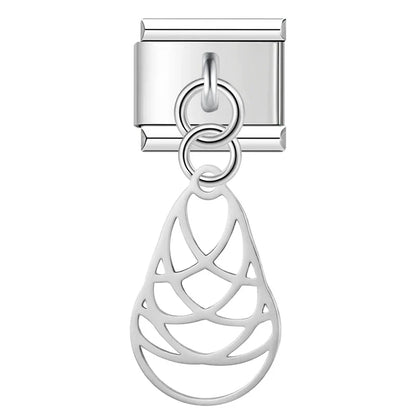 Modern Art Cutout Dangle Charms in Silver & Gold