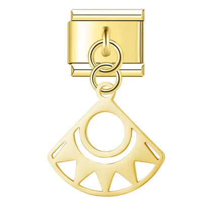 Modern Art Cutout Dangle Charms in Silver & Gold