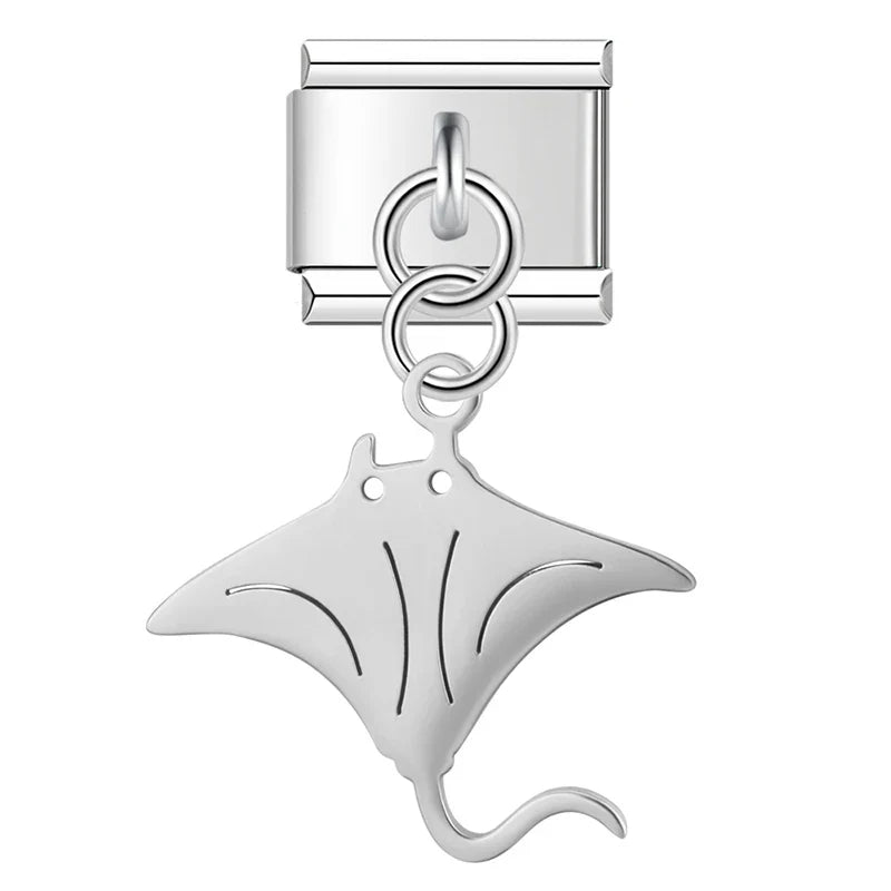 Spider Octopus silver&gold dangle charms