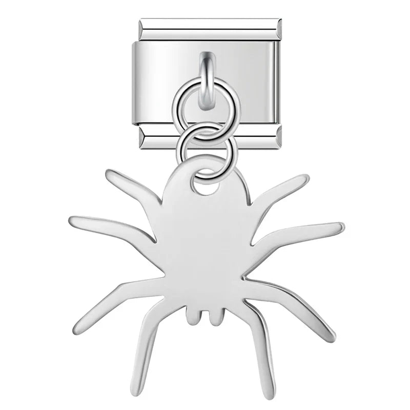 Spider Octopus silver&gold dangle charms
