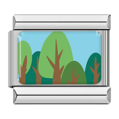 Scenic Landscapes & Nature Animals Italian Charms — Painterly Wildlife & Countryside Bracelet Links