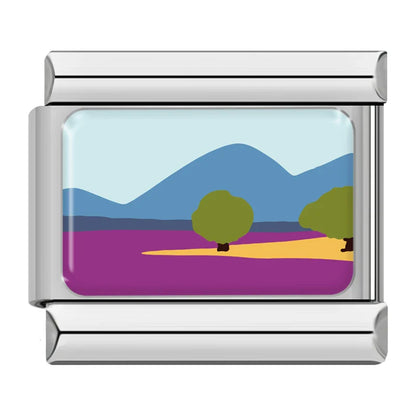 Scenic Landscapes & Nature Animals Italian Charms — Painterly Wildlife & Countryside Bracelet Links