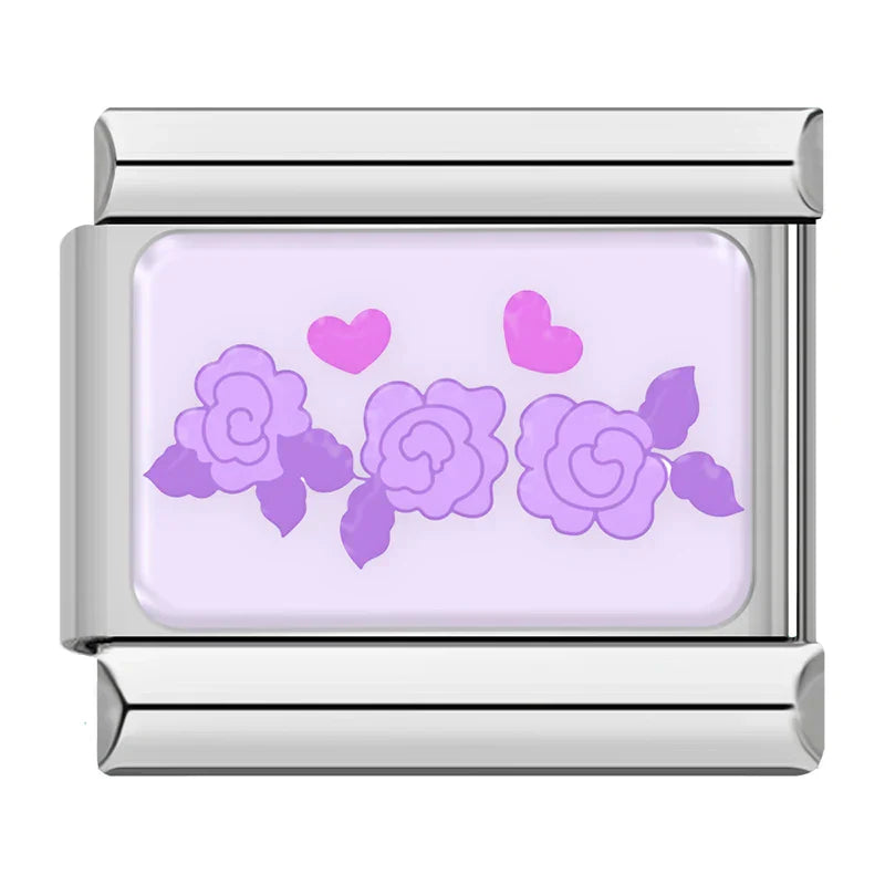 Purple OMG Key Heart Lock TZ071