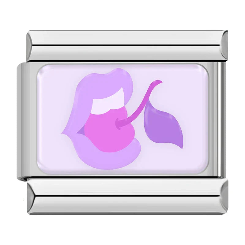 Purple OMG Key Heart Lock TZ071