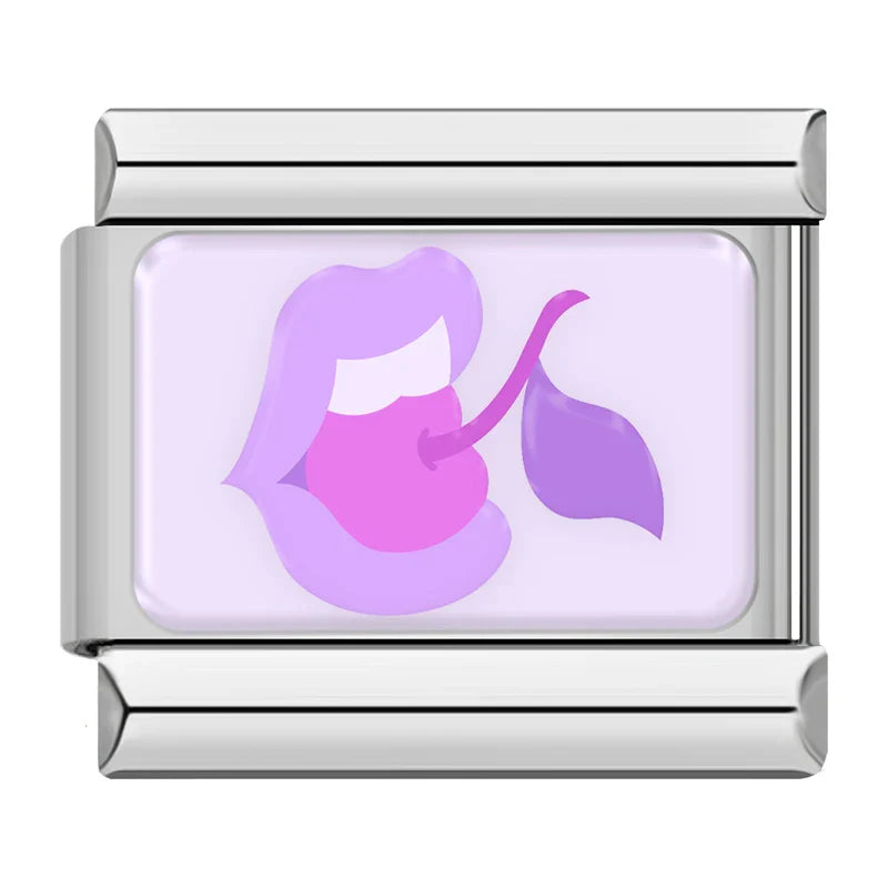 Purple OMG Key Heart Lock TZ071