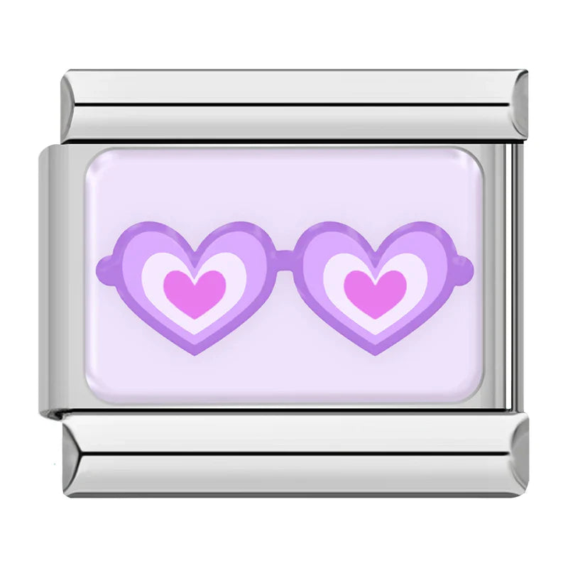 Purple OMG Key Heart Lock TZ071