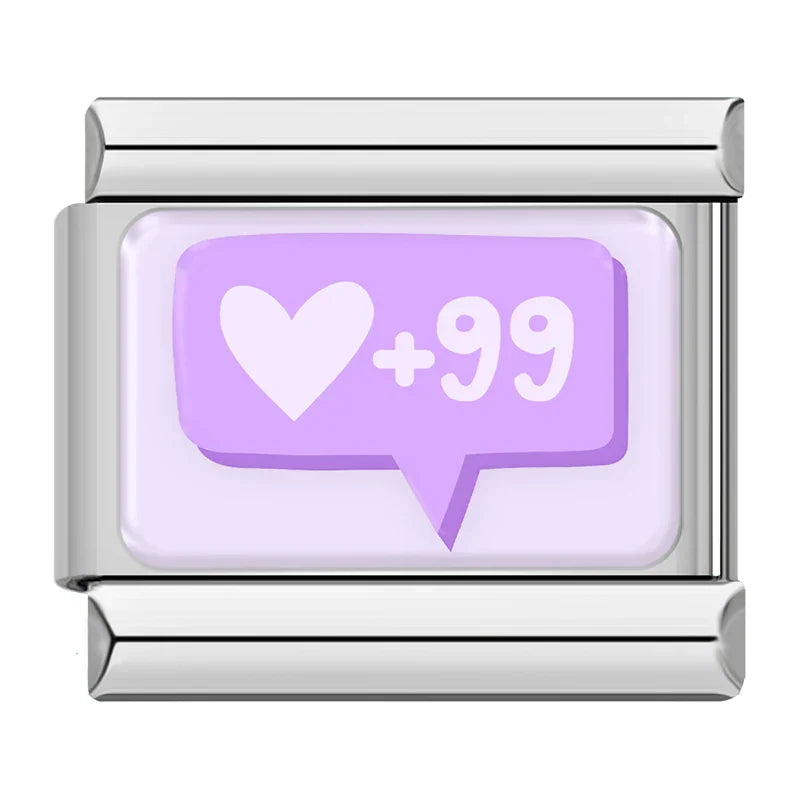 Purple OMG Key Heart Lock TZ071