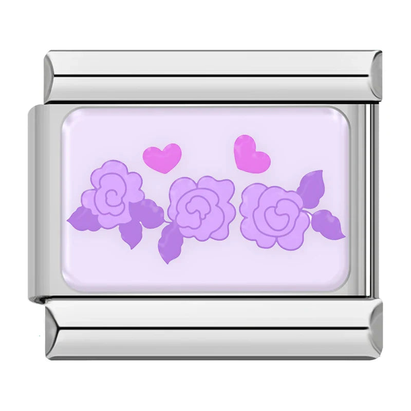 Purple OMG Key Heart Lock TZ071