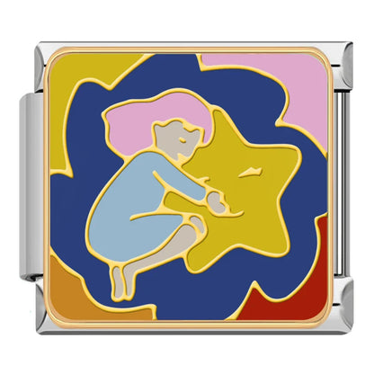 Dreamy Night & Sweet Dreams Italian Charms — Sleeping Girl, Good Night, Castle Moon & More