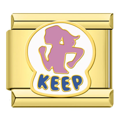 Gold Daily Excellence & Affirmation Italian Charms — Cherish, Luck, Excellent, Love Life & More