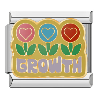 Flower, Slogan & Best Buddies Italian Charms — Good Vibes, Movie Magic, Growth & More