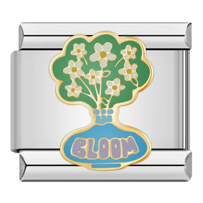 Flower, Slogan & Best Buddies Italian Charms — Good Vibes, Movie Magic, Growth & More