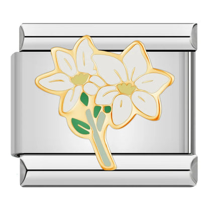 Flower, Slogan & Best Buddies Italian Charms — Good Vibes, Movie Magic, Growth & More